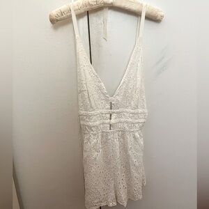 White LA hearts romper size small